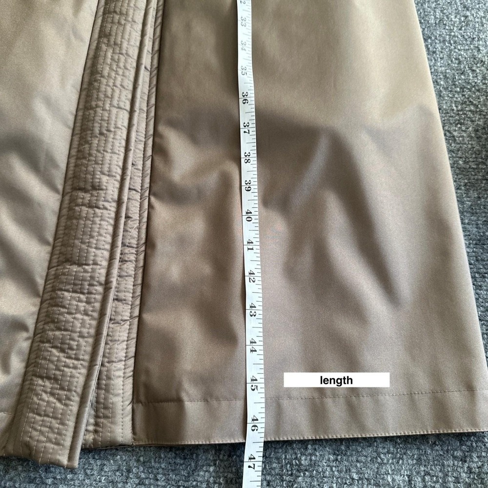 Vintage 80s J Gallery Womens 11 12 Petite Tan Belted Trench Coat Classic - Picture 14 of 16